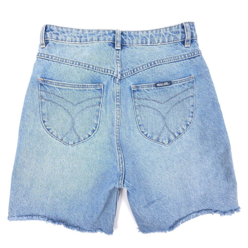 ROLLAS Free People Super Mirage Jean Shorts Boho 70s Vintage High Rise Bermuda